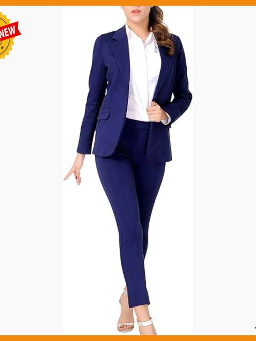 Professional Two Piece Suit Set, Blazer and Pants, Stretch Office Wear